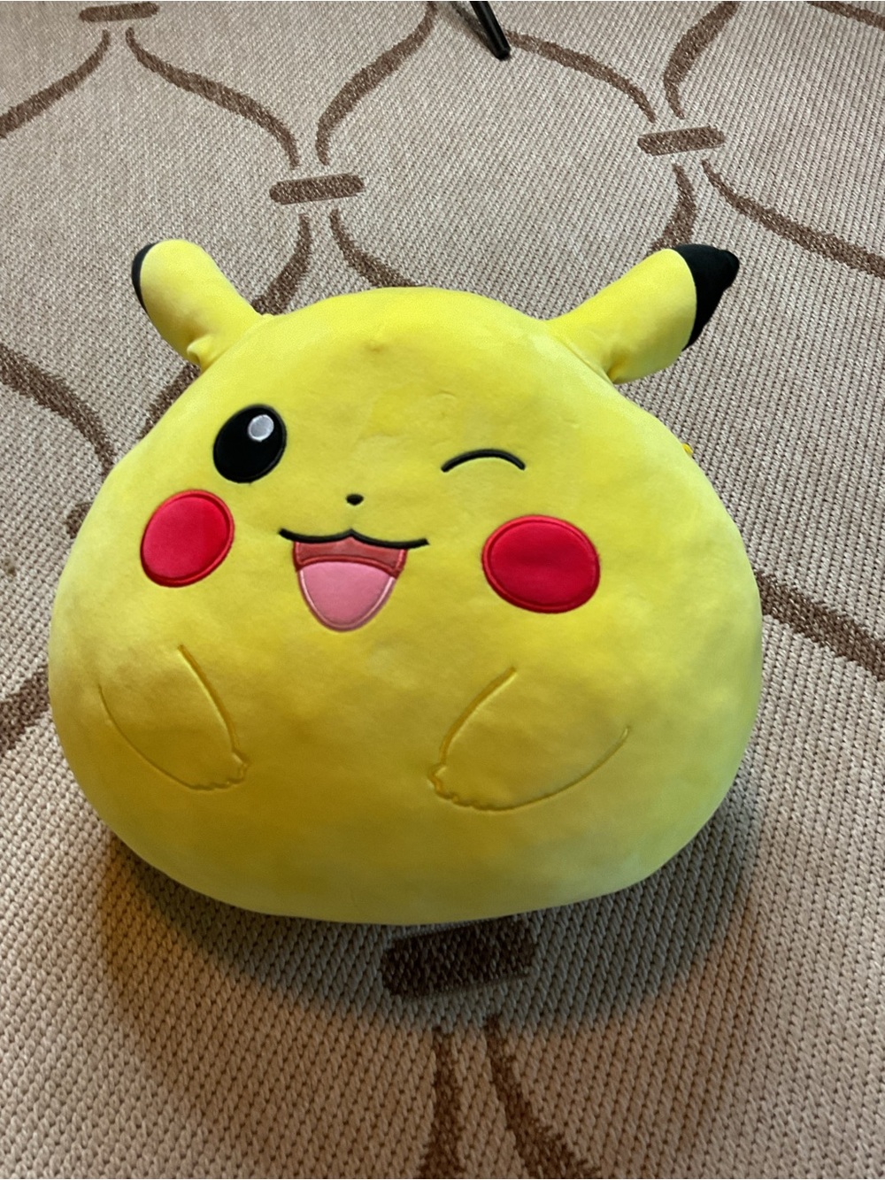 Pokemon Pikachu Plush Pillow - Yellow with Red Cheeks